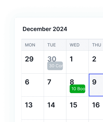 Interactive team scheduling calendar for resource allocation